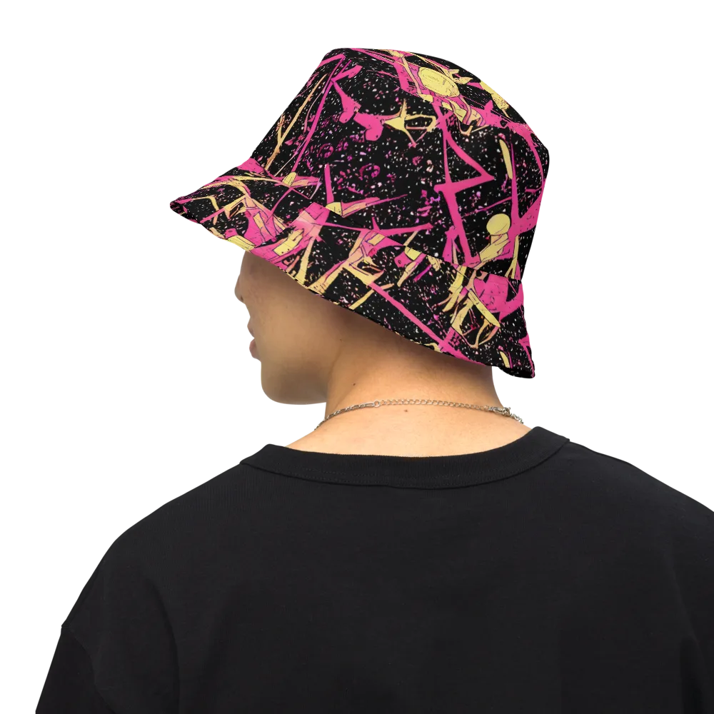 Galaxy Graffiti on Reversible Bucket Hat — Back Inside