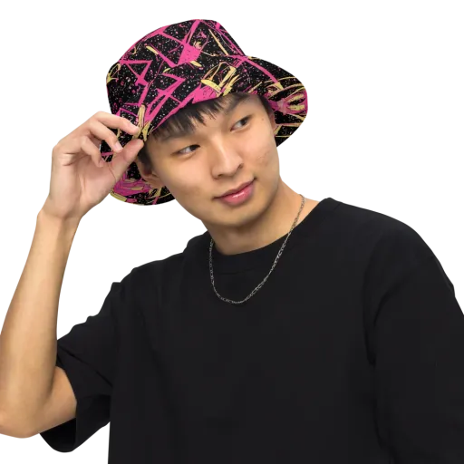 Galaxy Graffiti on a Reversible Bucket Hat