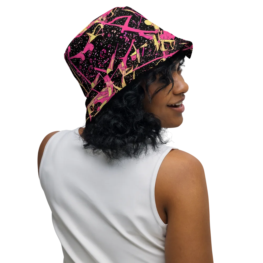 Galaxy Graffiti on Reversible Bucket Hat — Right Outside