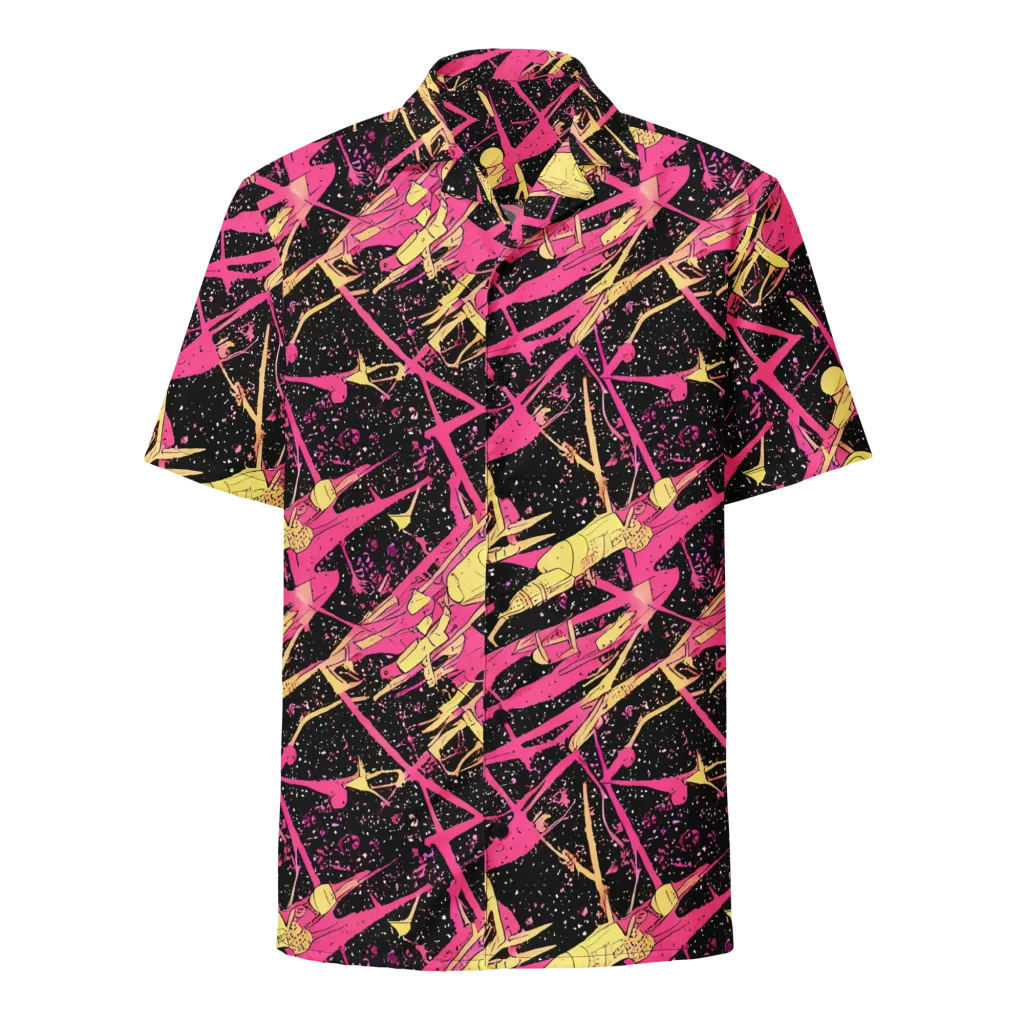 Galaxy Graffiti on Button Shirt — Front