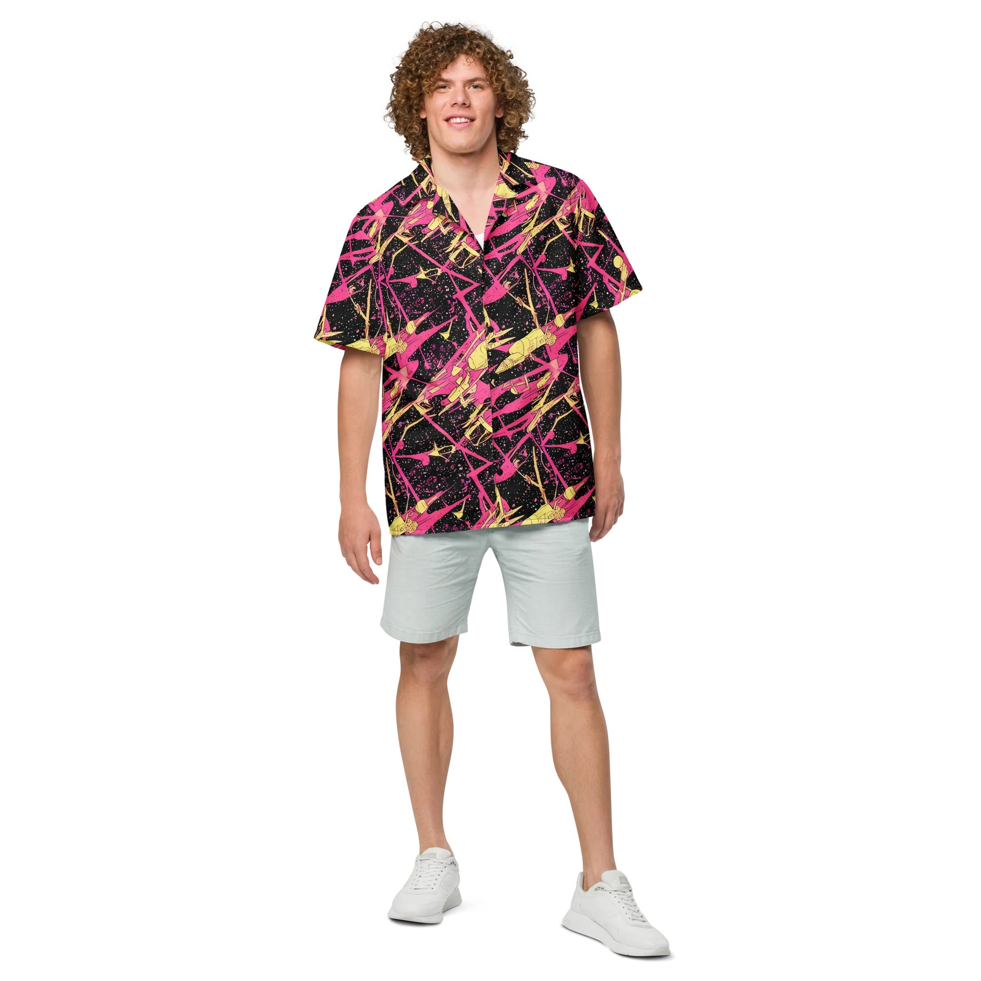 Galaxy Graffiti on Button Shirt — Front