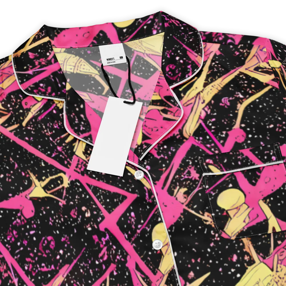 Galaxy Graffiti on Women's Short Sleeve Pajama Top — Product details