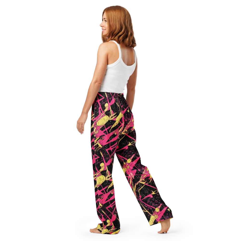Galaxy Graffiti on Women's Pajama Pants — Back