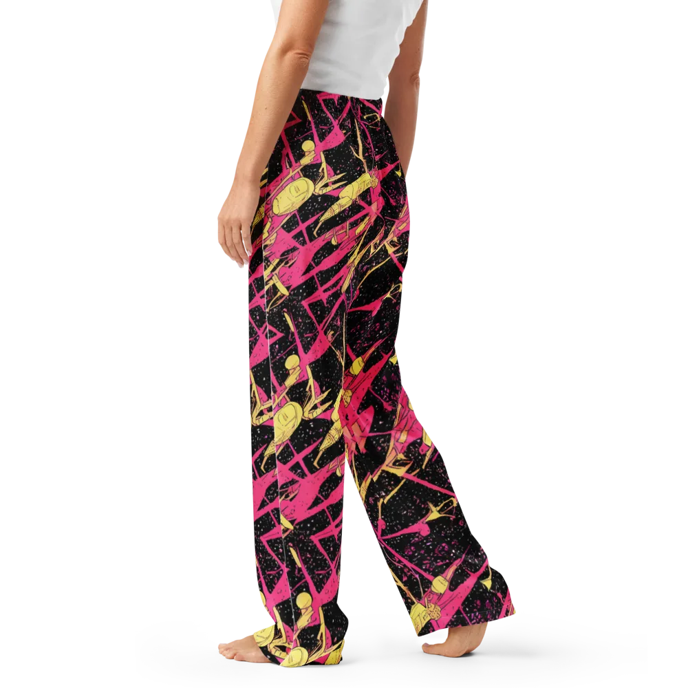 Galaxy Graffiti on Women's Pajama Pants — Left