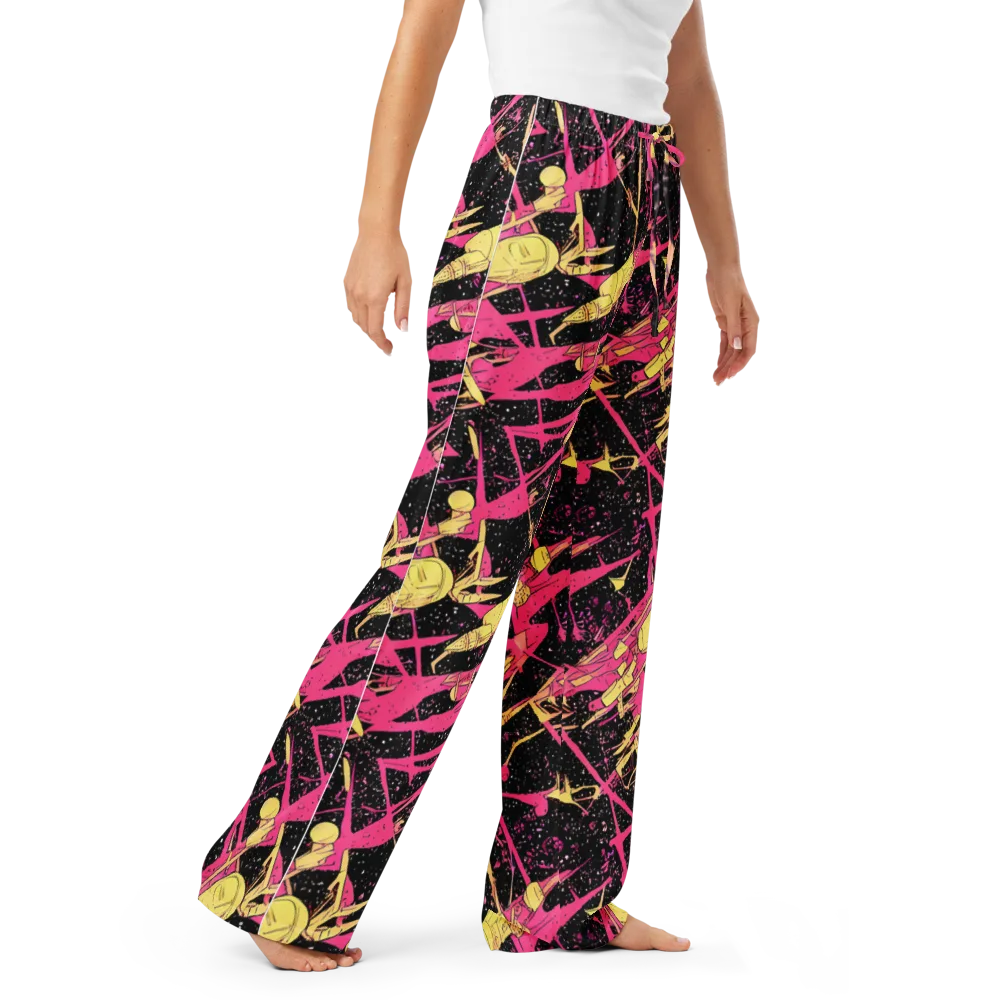 Galaxy Graffiti on Women's Pajama Pants — Right Front