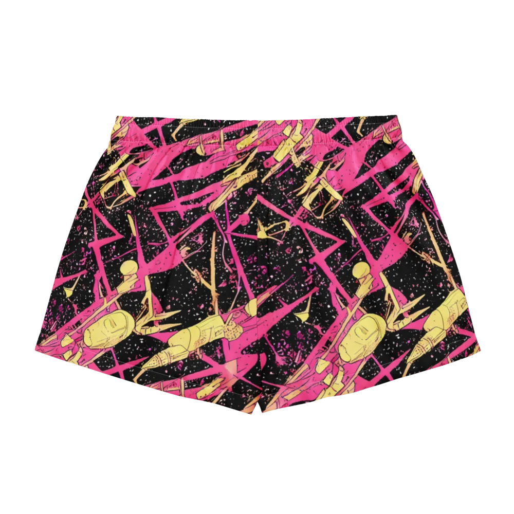 Galaxy Graffiti on Women's Pajama Shorts — Back