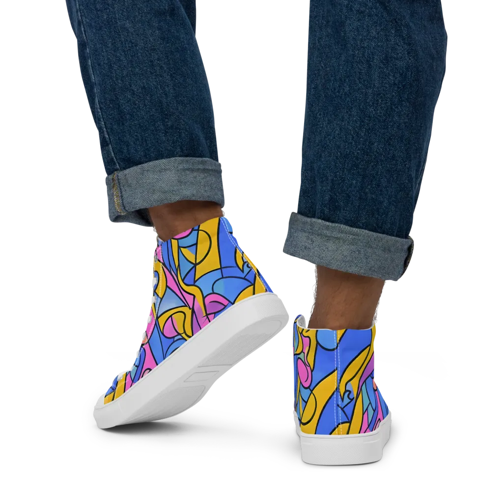 Alexander Archipenko on Men's High Top Canvas Shoes — Back