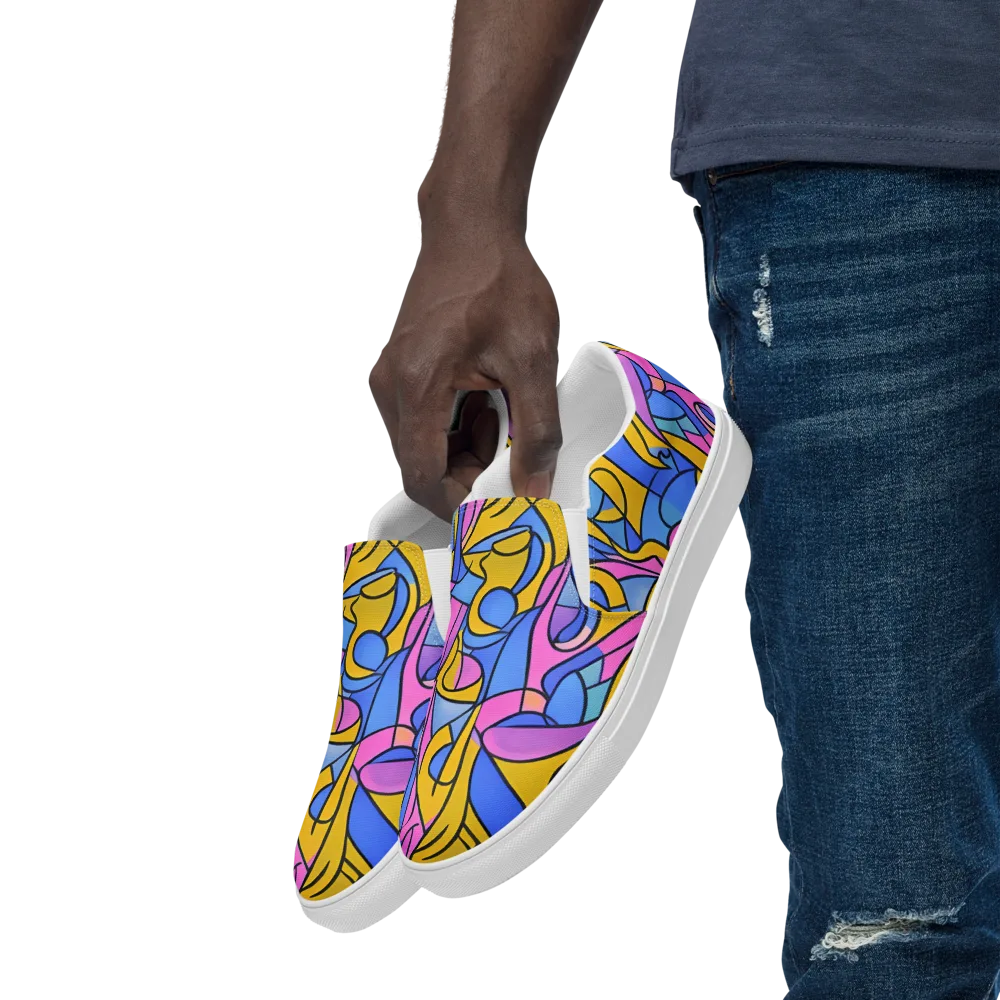 Alexander Archipenko on Men's Slip-On Canvas Shoes — Left Front