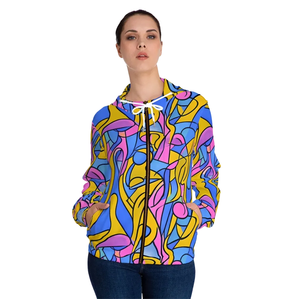Alexander Archipenko on Women's Full-Zip Hoodie — Front On Person