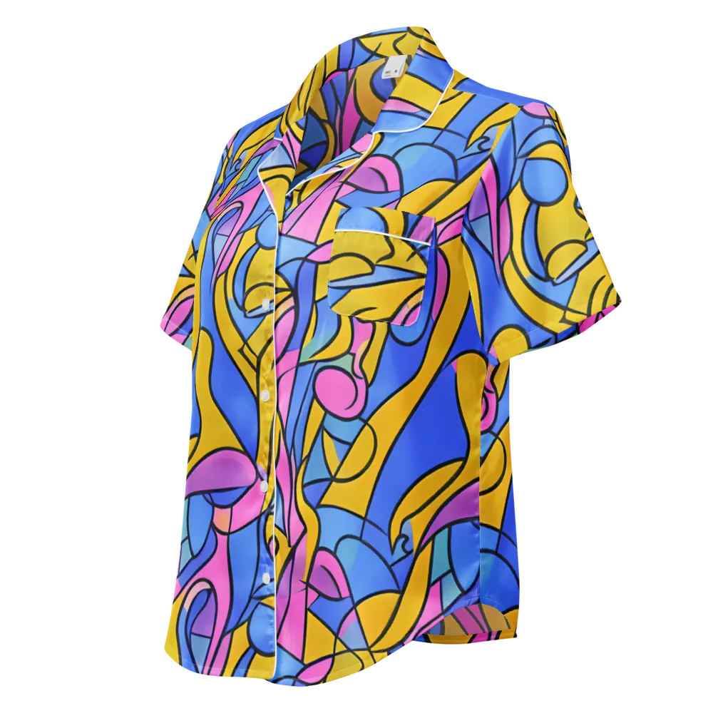 Alexander Archipenko on Women's Short Sleeve Pajama Top — Left Front