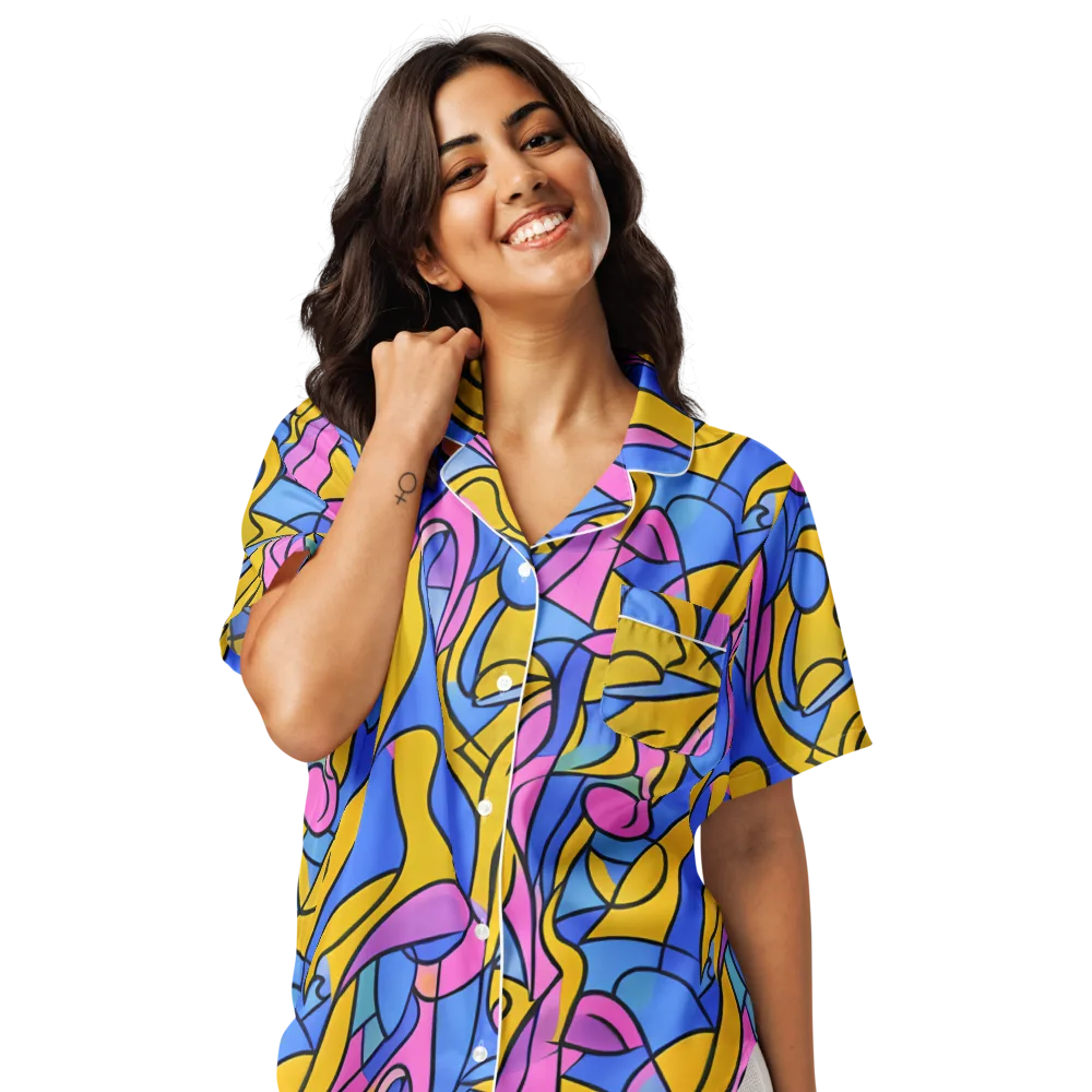 Alexander Archipenko on Women's Short Sleeve Pajama Top — Front