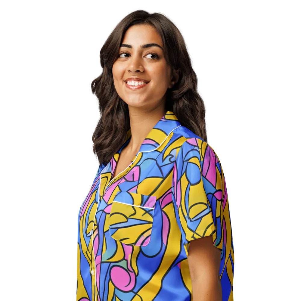 Alexander Archipenko on Women's Short Sleeve Pajama Top — Left Front