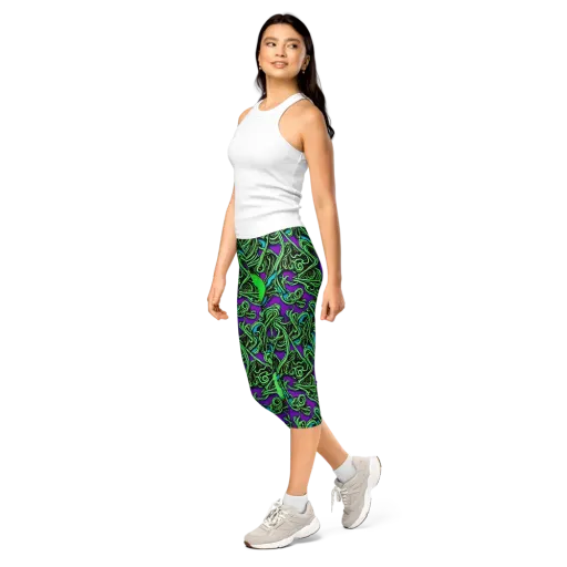 Ghostly Labyrinth on a Capri Leggings