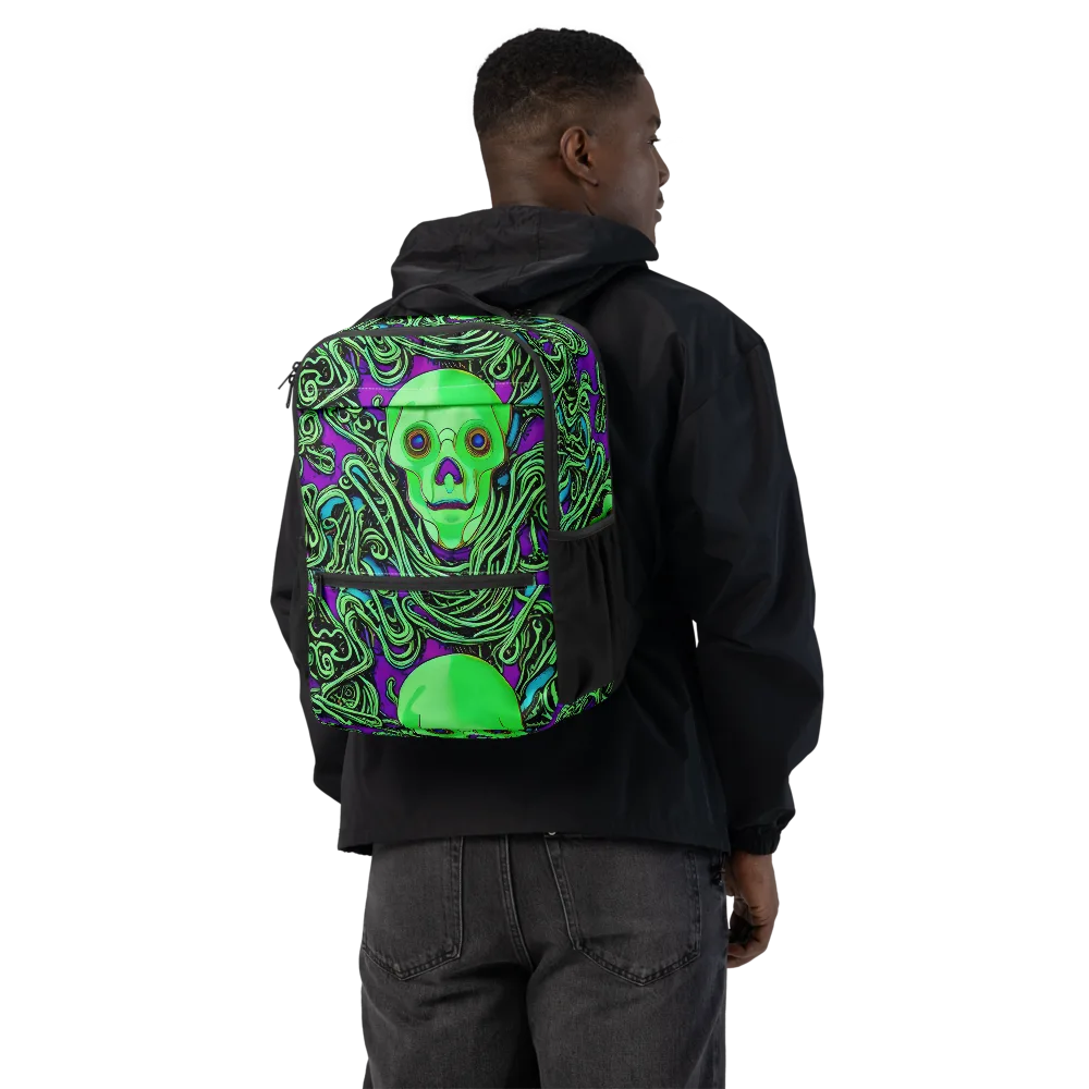 Ghostly Labyrinth on Utility Backpack — Back