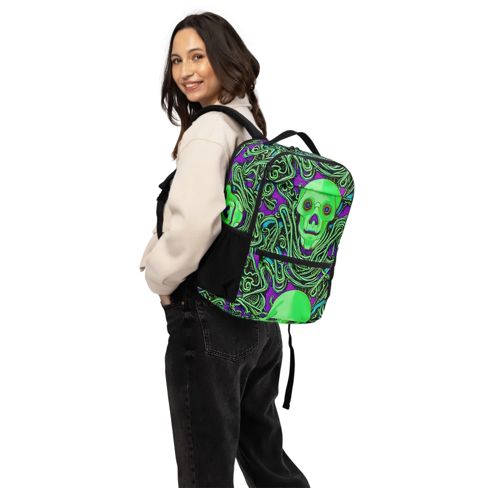 Ghostly Labyrinth on Utility Backpack — Back
