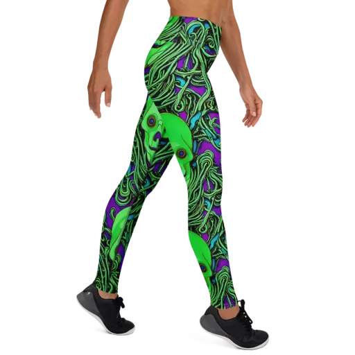 Ghostly Labyrinth on a Yoga Leggings