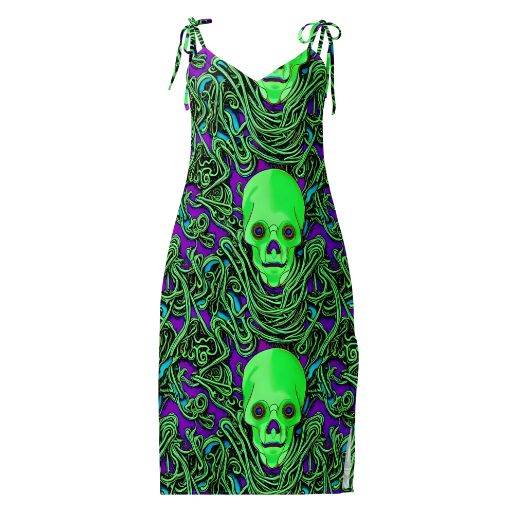 Ghostly Labyrinth on Slip Dress — Front