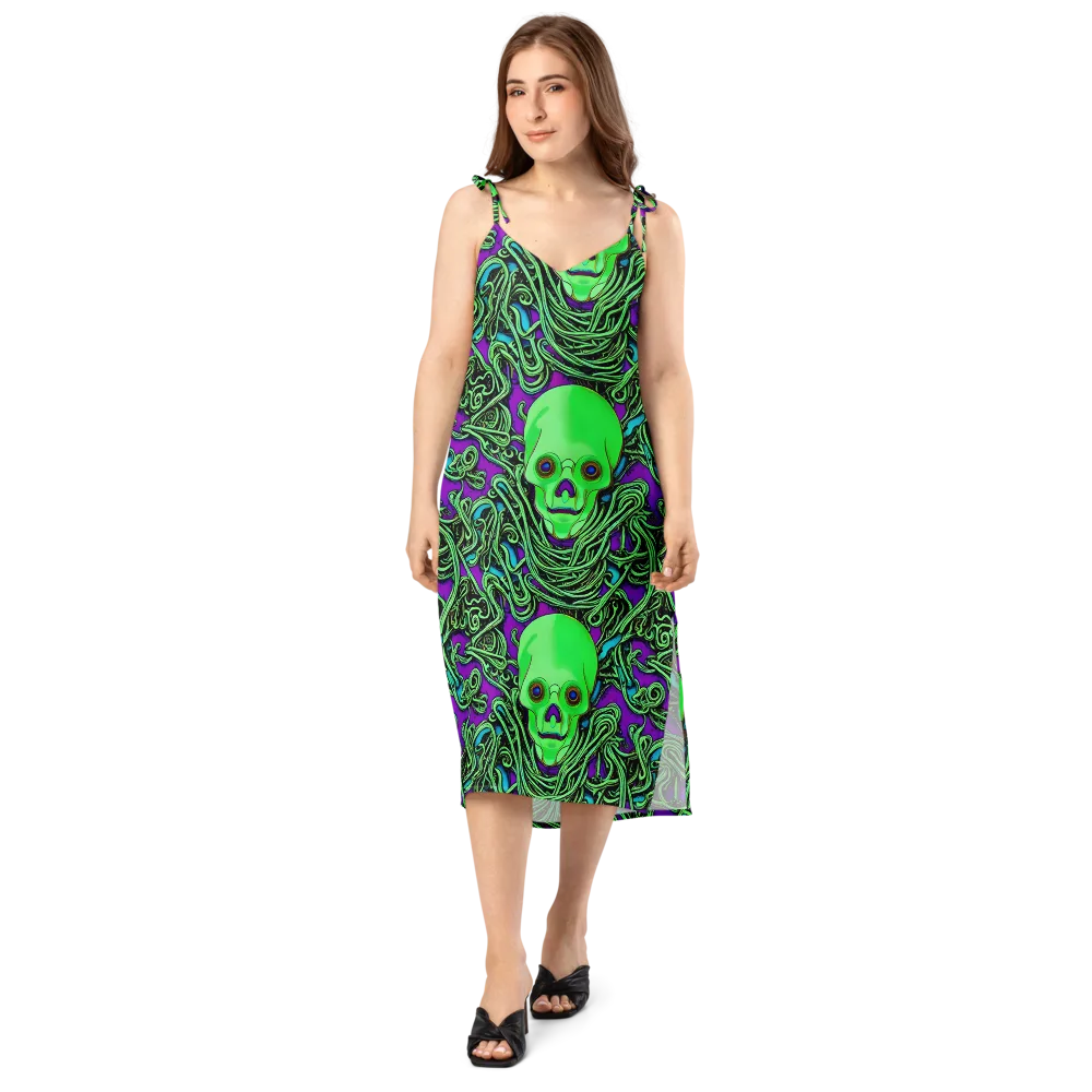 Ghostly Labyrinth on Slip Dress — Front