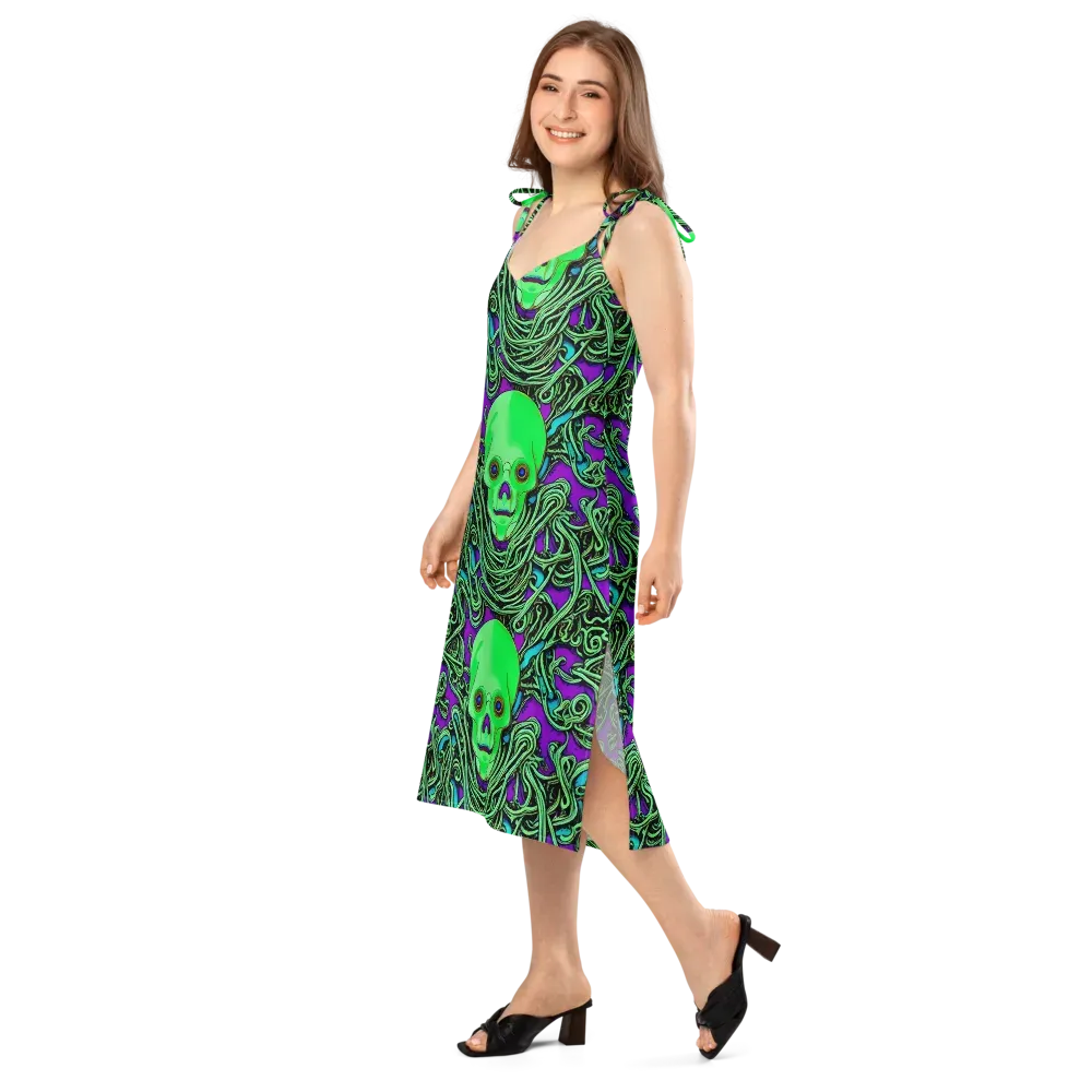 Ghostly Labyrinth on Slip Dress — Left Front