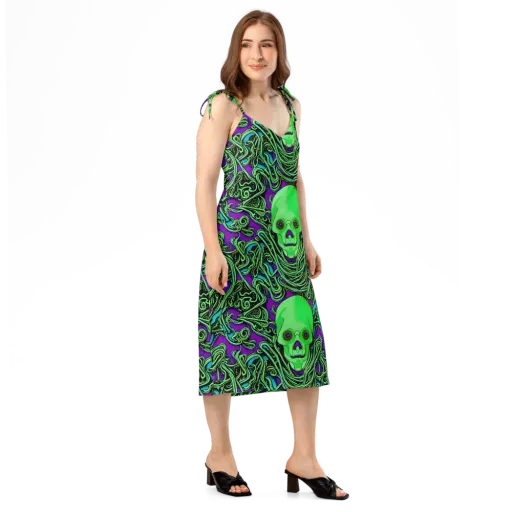 Ghostly Labyrinth on a Slip Dress