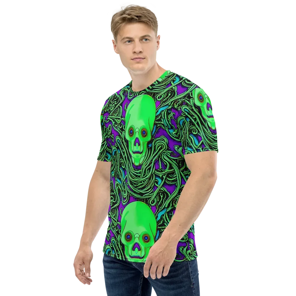 Ghostly Labyrinth on Men's Crew Neck T-Shirt — Left