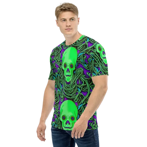 Ghostly Labyrinth on a Men's Crew Neck T-Shirt
