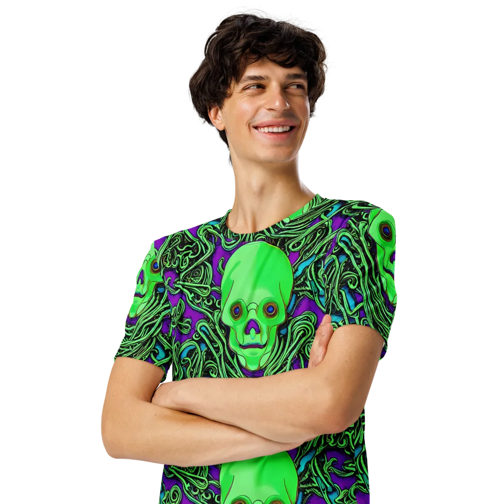 Ghostly Labyrinth on Men's Crew Neck T-Shirt — Left Front