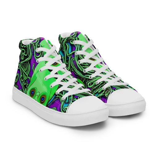 Ghostly Labyrinth on a Men's High Top Canvas Shoes