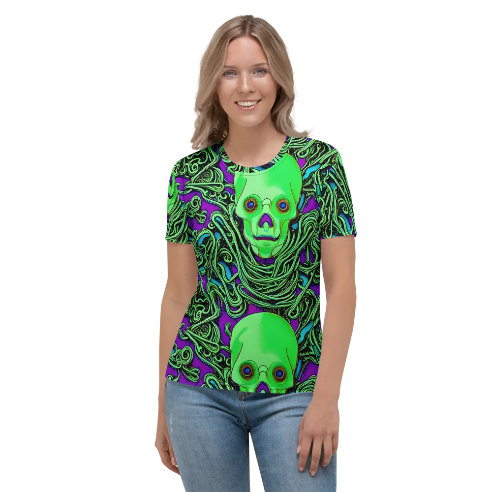 Ghostly Labyrinth on Women's Crew Neck T-Shirt — Front
