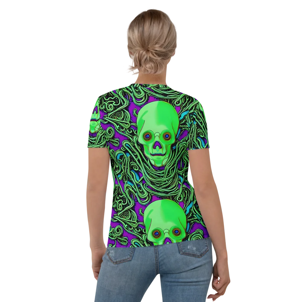 Ghostly Labyrinth on Women's Crew Neck T-Shirt — Back