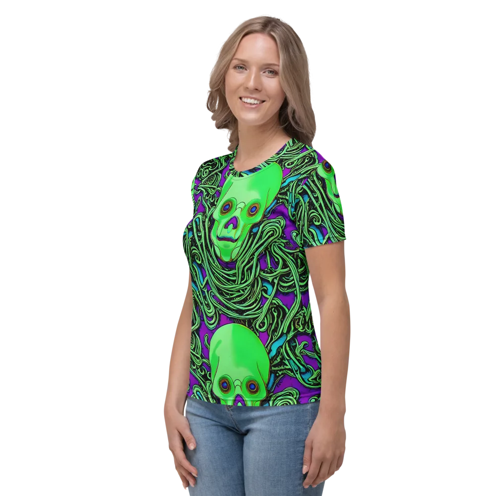 Ghostly Labyrinth on Women's Crew Neck T-Shirt — Left