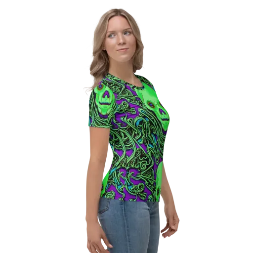 Ghostly Labyrinth on a Women's Crew Neck T-Shirt