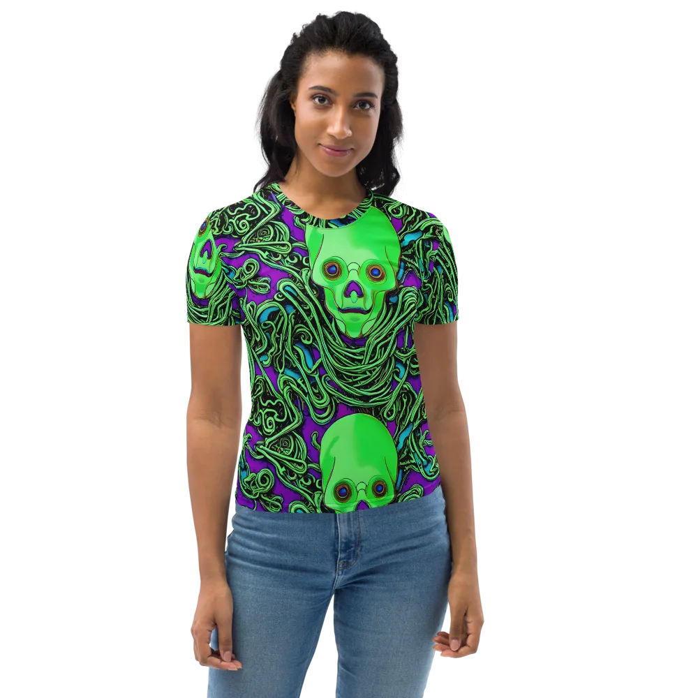 Ghostly Labyrinth on Women's Crew Neck T-Shirt — Front
