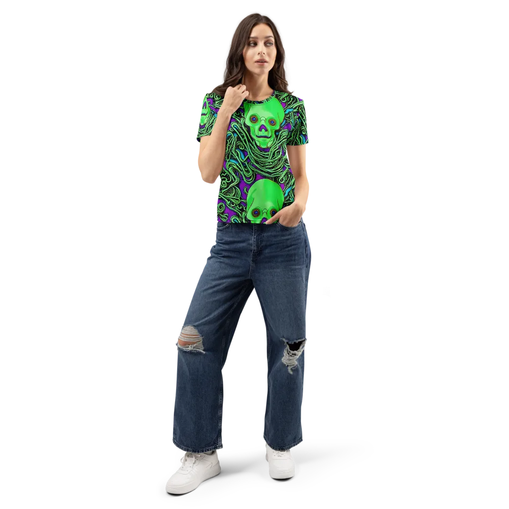 Ghostly Labyrinth on Women's Crew Neck T-Shirt — Front