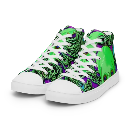 Ghostly Labyrinth on a Women's High Top Canvas Shoes