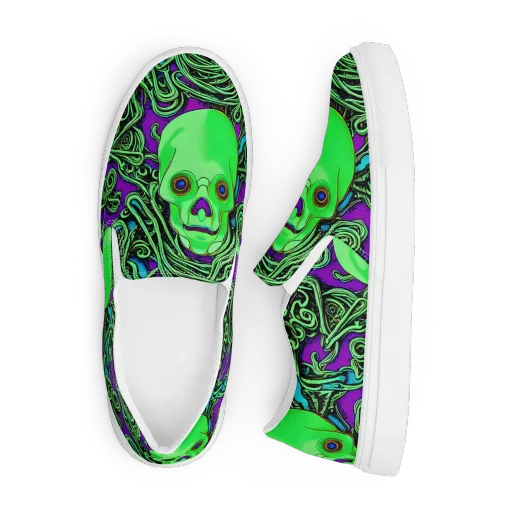Ghostly Labyrinth on a Men's Slip-On Canvas Shoes