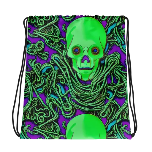 Ghostly Labyrinth on a Drawstring Bag