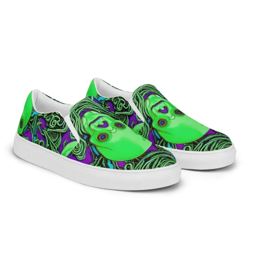 Ghostly Labyrinth on a Women's Slip-On Canvas Shoes
