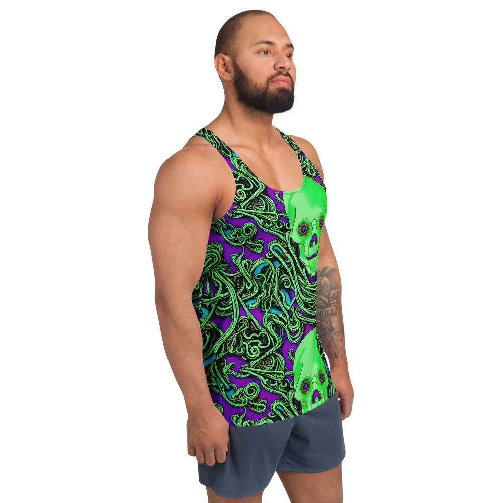 Ghostly Labyrinth on Men's Tank Top — Right Front