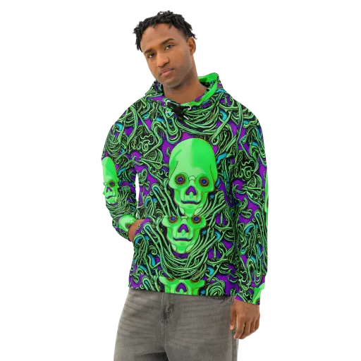 Ghostly Labyrinth on a Cotton Hoodie