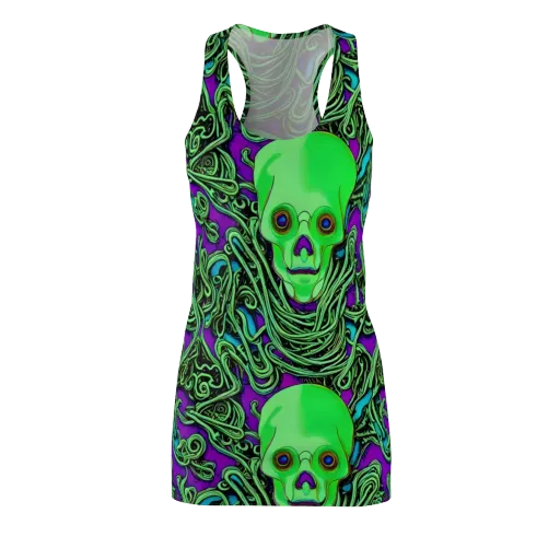 Ghostly Labyrinth on a Racerback Dress