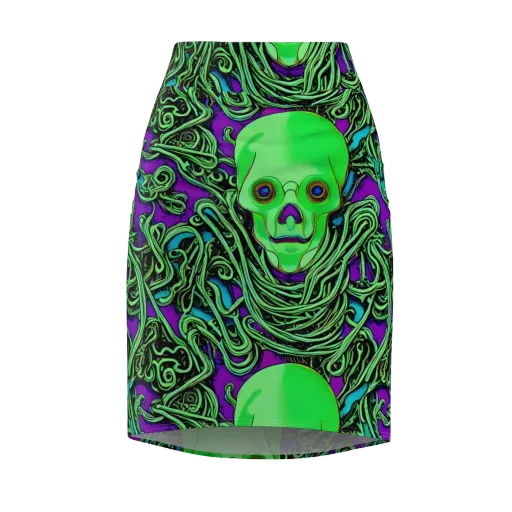 Ghostly Labyrinth on a Pencil Skirt