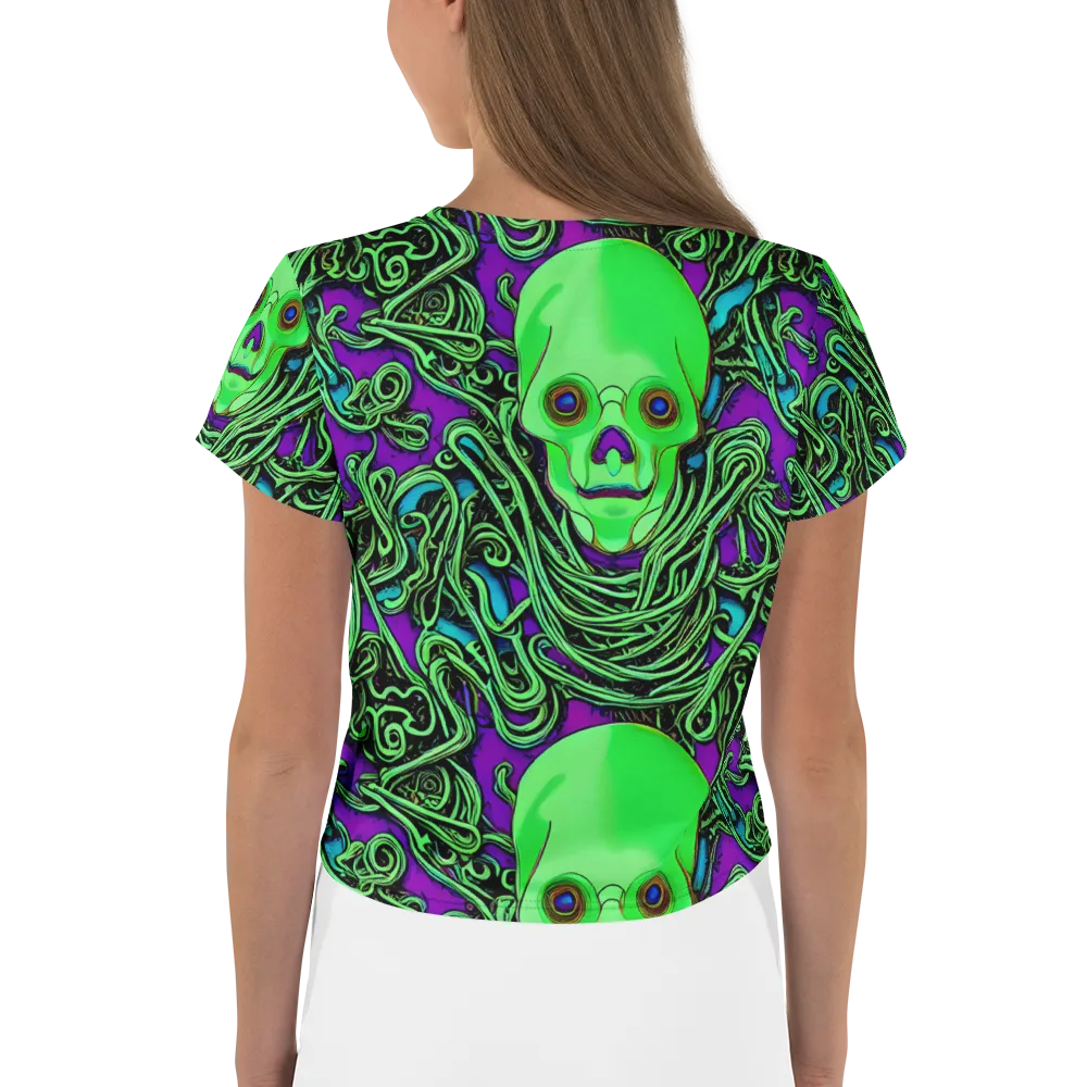 Ghostly Labyrinth on Crop Tee — Back