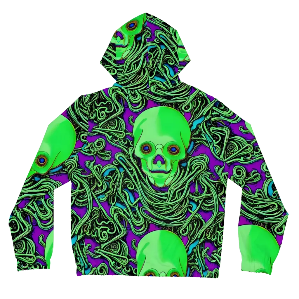 Ghostly Labyrinth on Women's Full-Zip Hoodie — Back