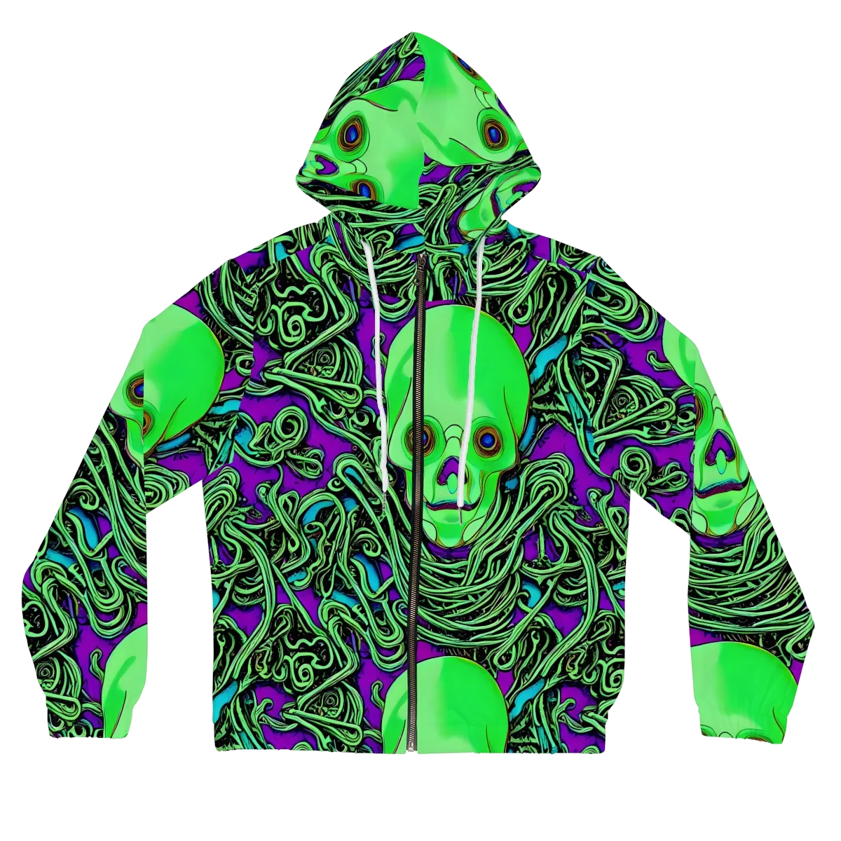 Ghostly Labyrinth on Women's Full-Zip Hoodie — Front