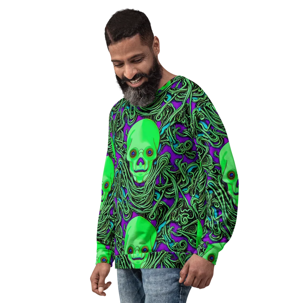 Ghostly Labyrinth on Sweatshirt — Left Front