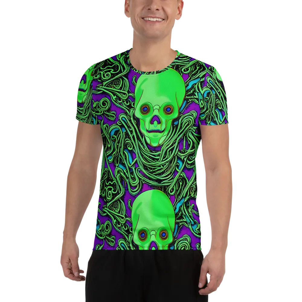 Ghostly Labyrinth on Men's Athletic T-Shirt — Front