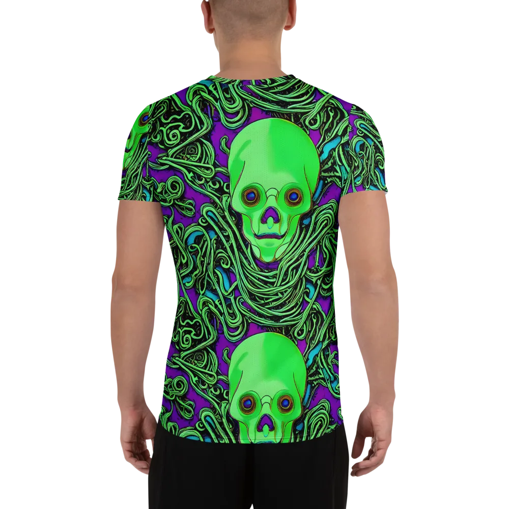 Ghostly Labyrinth on Men's Athletic T-Shirt — Back