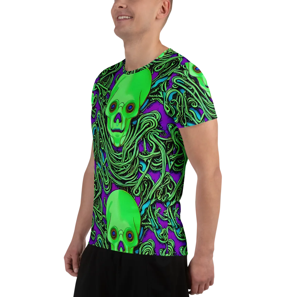 Ghostly Labyrinth on Men's Athletic T-Shirt — Left