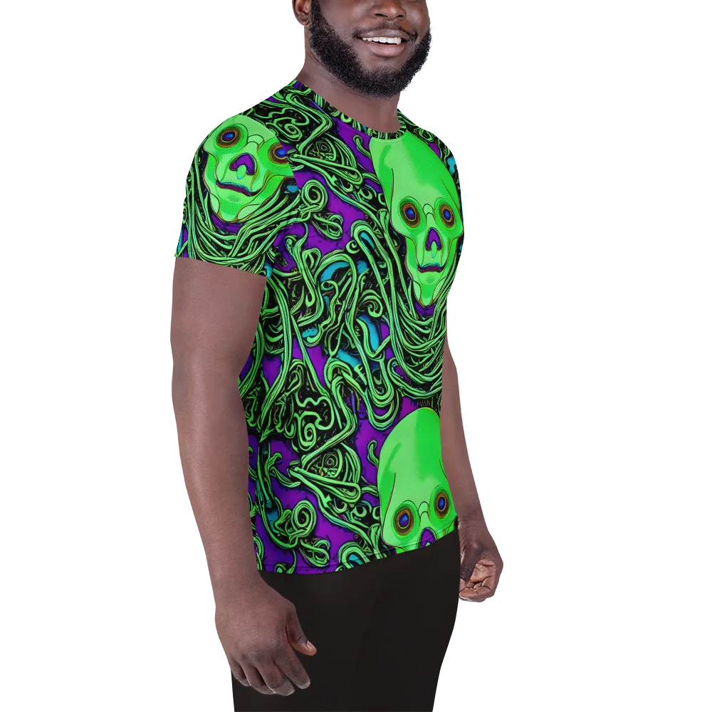 Ghostly Labyrinth on Men's Athletic T-Shirt — Right